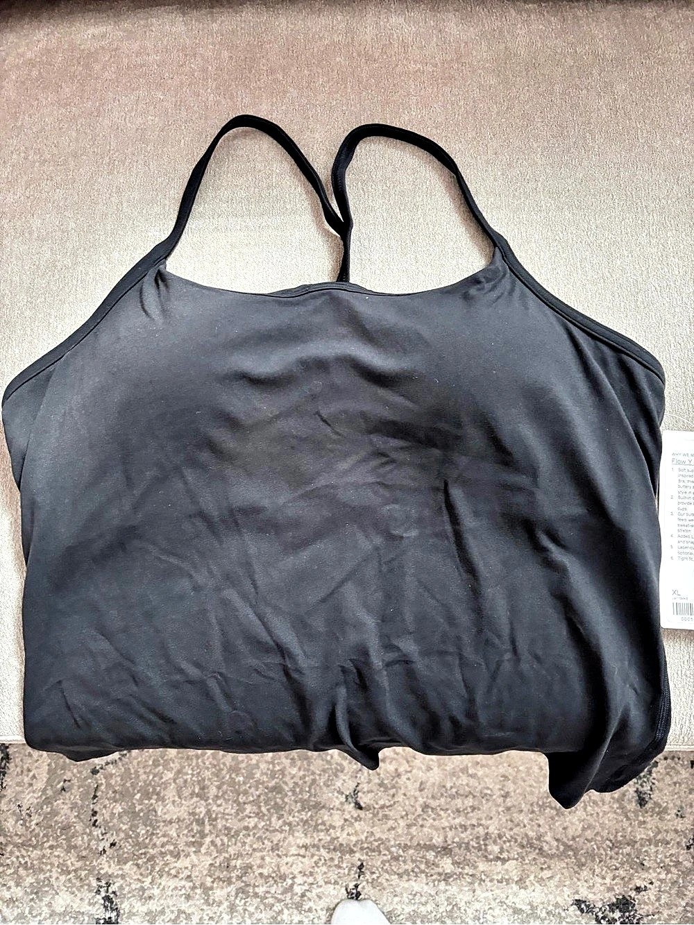 lululemon Flow Y Tank D/C Black XL